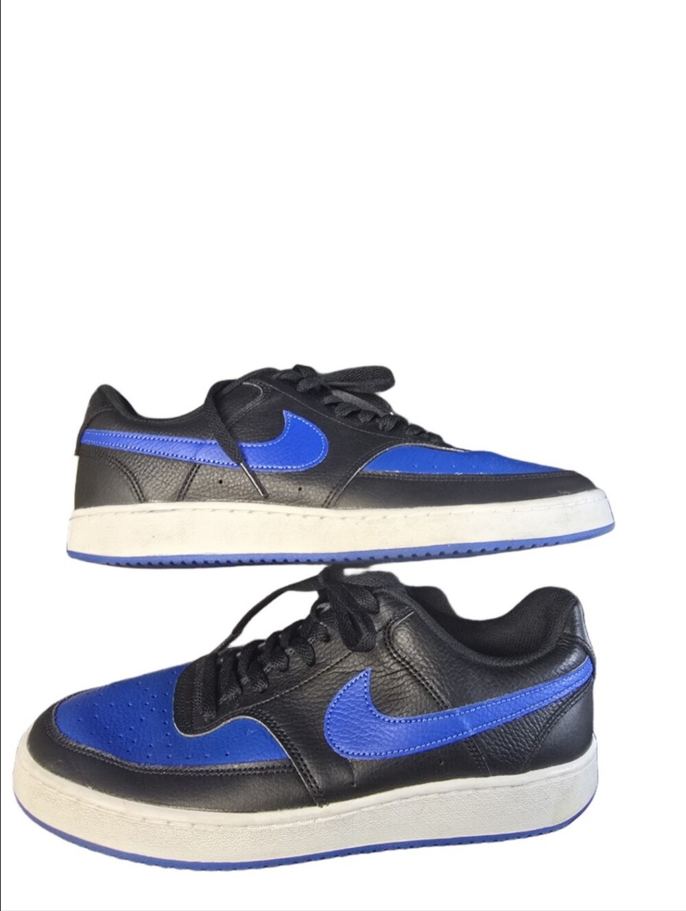 Nike Court Vision Low Black Game Royal Men's Sz. 9